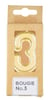 Bougie chiffre 3 Kim'Play - Doré