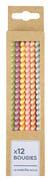 Lot de 12 bougies torsadées Kim'Play - Pastel