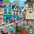 Puzzle 1000 pièces - Village by the Sea - Eeboo - Fromat carré