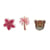 Lot de 3 gommes - Exotique - Cultura