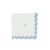 Lot de 16 serviettes - Petits Cœurs Bleu Orage, Blanc et Or - Artyfêtes