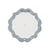 Lot de 8 assiettes - Petits Cœurs Bleu Orage, Blanc et Or - Artyfêtes