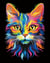 Kit Diamond painting Diamond Dotz - Néon Noir - Chat