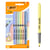 Lot de 6 surligneurs pointe moyenne - BIC - Pastel - Grip