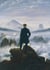Notizbuch A4 kariert - 100 Seiten Soft Cover - Caspar David Friedrich: Der Wanderer über dem Nebelmeer : Notebook A4 Karo - 90g/m² kariertes Papier