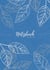 Notizbuch Tagebuch A5 liniert - 100 Seiten 90g/m² - Soft Cover - Silberne Blätter auf blau - FSC Papier : Notebook - Diary - A5 - Paperback
