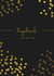 Tagebuch schon A5 liniert - 100 Seiten 90g/m² - Soft Cover goldene Punkte schwarz - FSC Papier : Diary - A5 lined - white paper
