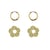 Kit boucles d’oreilles Créalia - Acier inoxydable - Doré pailleté