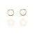 Kit boucles d’oreilles Créalia - Acier inoxydable - Fleur blanche nacrée