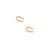 Lot de 2 bélières pendentif Créalia - Acier inoxydable - Doré - 7 mm