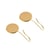 Lot de 2 boucles d'oreille cabochon Créalia - Acier doré - Ø 12 mm