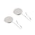 Lot de 2 boucles d'oreille cabochon Créalia - Acier argenté - Ø 12 mm