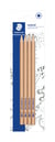 4 crayons graphite HB Natrual - Staedler - Bois naturel