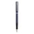 Stylo plume Waterman® Allure Impression Bleu CT - Laque bleue avec finition palladium - Plume moyenne en acier inoxydable - Avec une cartouche bleue