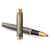 Stylo roller Parker® IM - Laque grise avec finitions or - Pointe fine en acier inoxydable - Avec une recharge d'encre noire