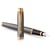 Stylo plume Parker® IM - Laque grise avec finitions or - Plume moyenne en acier inoxydable poli
