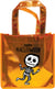 Sac à bonbons pailleté - Orange - Squelette