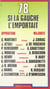 78, si la gauche l'emportait
