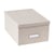 Boîte carton - Lin beige 22,5 x 29,5 x 15 cm - Cultura