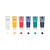  Lot de 6 tubes 75 ml de peinture acrylique Monali 
