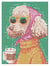 Kit Diamond painting Diamond Dotz - Le caniche retro