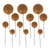 Décors à piquer de 12 boules dorées Patisdecor