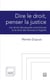 Dire le droit, penser la justice. les droits des peuples