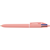 Stylo bille 4 couleurs BIC - Minéral - Corps Rose - Bleu, vert, rouge et noir - Pointe moyenne