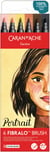 6 feutres pinceaux Caran d'Ache - Classic Fibralo - pointe Brush 0.5-5mm - Portrait