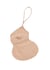 Suspension plate bonhomme de neige  - Clairefontaine - 6,8 x 1 x 8,8  cm
