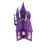 Maison hantée à assembler Artyfêtes - Carton - Violet et or - Ø 12 x 30 cm