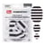 Lot de 3 patchs de réparation Rub on Patch Fabpatch Prym - Stretch rayé noir/blanc