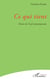Ce qui tient : Poésie de l'exil contemporain