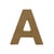 Lettre alphabet Gomille - Medium - Naturel - 8 x 0,6 x 8 cm