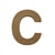 Lettre alphabet Gomille - Medium - Naturel - 8 x 0,6 x 8 cm