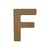 Lettre alphabet Gomille - Medium - Naturel - 8 x 0,6 x 8 cm