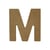 Lettre Gomille - Medium - Naturel - 8 x 0,6 x 8 cm
