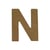 Lettre alphabet Gomille - Medium - Naturel - 8 x 0,6 x 8 cm