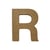 Lettre alphabet Gomille - Medium - Naturel - 8 x 0,6 x 0 cm