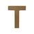 Lettre alphabet Gomille - Medium - Naturel - 8 x 0,6 x 8 cm