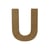 Lettre alphabet Gomille - Medium - Naturel - 8 x 0,6 x 8 cm