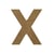 Lettre alphabet Gomille - Medium - Naturel - 8 x 0,6 x 8 cm