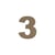 Chiffre Gomille - Medium - Naturel - 8 x 0,6 x 8 cm