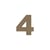 Chiffre Gomille - Medium - Naturel - 8 x 0,6 x 8 cm