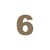 Chiffre Gomille - Medium - Naturel - 8 x 0,6 x 8 cm
