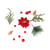 Assortiment éclat avec poinsettia en velours Artyfêtes