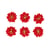 Lot de 6 poinsettias adhésifs Artyfêtes - Velours