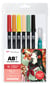 Lot de 6 feutres + 1 pinceau réservoir Tombow - Manga Camelia 