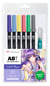 Lot de 6 feutres + 1 pinceau réservoir Tombow - Manga Iris Flowers