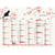 Calendrier semestriel Exacompta - 29,5 x 22 cm - Sapporo